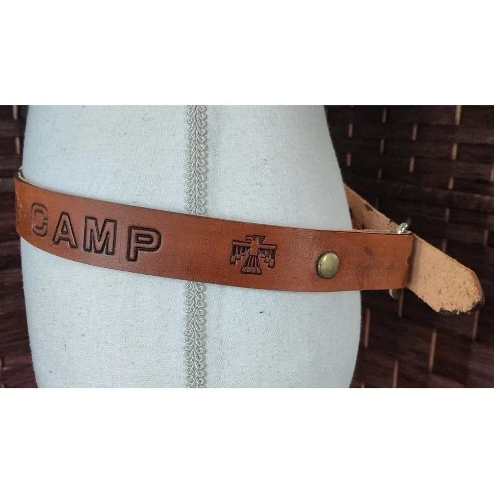 Boy Scout Vintage 1998 Gerber Scout Camp Belt Thunderbird Handmade Belt By Nick